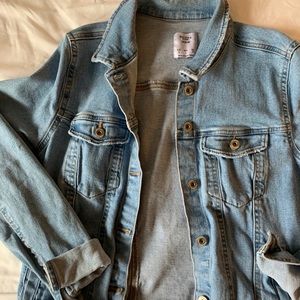 Bershka light denim jacket size 6